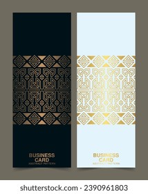 elegant gold pattern card design