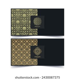 elegant gold pattern card design