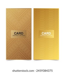 elegant gold pattern card design template