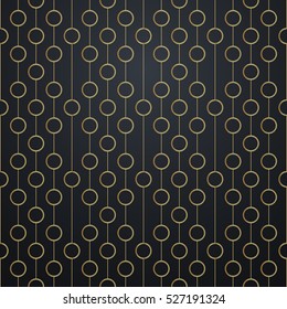 Elegant Gold Pattern on Dark. Abstract Vector Background