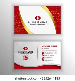 Elegant Gold and Red Luxury Business Card Template, can be used for business designs, presentation designs or any suitable designs.