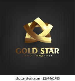 Elegant Gold Star Logo Template