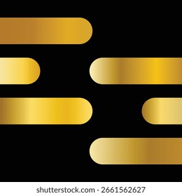 Elegant Gold Stripe Elements with Gloss Effect