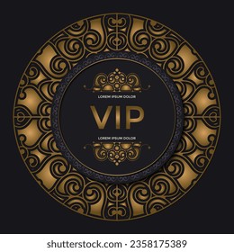 Elegant gold VIP ornament background