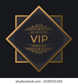 Fundo de ornamento VIP de ouro elegante