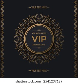 Elegant gold VIP ornament background