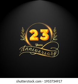 23rd Anniversary Golden Images Stock Photos Vectors Shutterstock