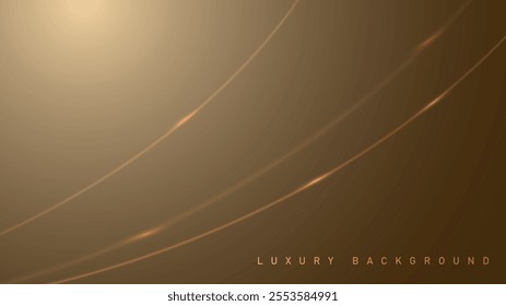 Elegant golden background featuring smooth light streaks and a gradient glow. Perfect for designs.
