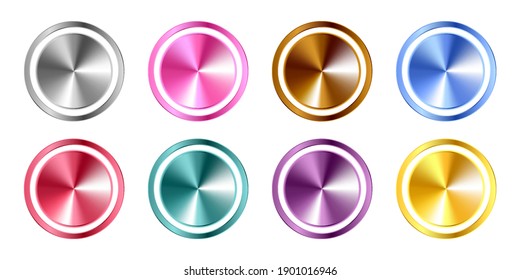 Elegant golden blank vector web button