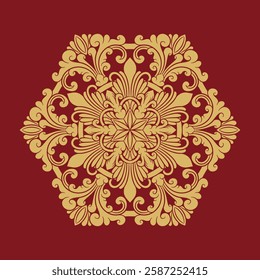 elegant golden border ornament luxury