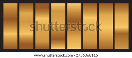 Elegant golden bright gradient swatch collection