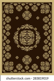 elegant golden carpet design in eastern style
