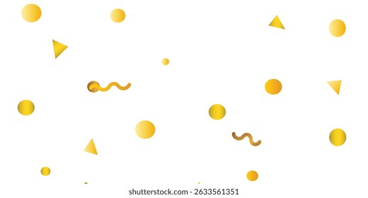 Elegant golden confetti drop from top creating a soft festive fall on clear transparent layer. Bright golden confetti flakes raining down with sparkling light reflections on transparent background