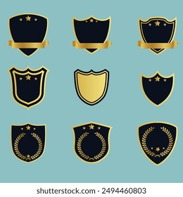 Conjunto de Elementos de diseño elegantes y dorados