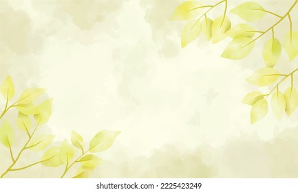 Elegant golden floral watercolor background
