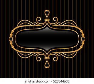 elegant golden frame