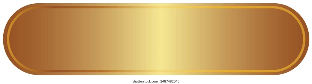 Elegant golden frame and border. Abstract element. Trademark gold graphic element.