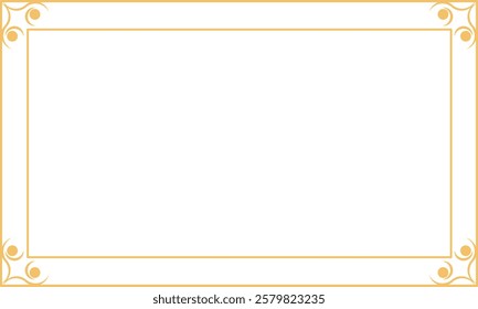 Elegant Golden Frame Border Design