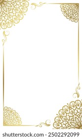 Elegant golden frame for certificate, diploma or invitation