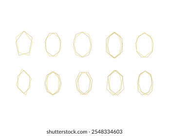 Elegant Golden Frame Element Set