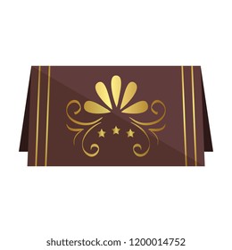 elegant golden frame icon