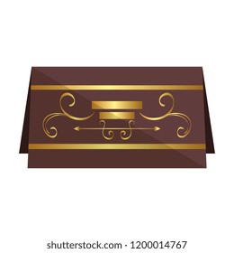 elegant golden frame icon