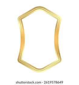 Elegant Golden Frame with Unique Shape