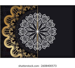 "Elegant Golden Geometric Pattern on Black Background