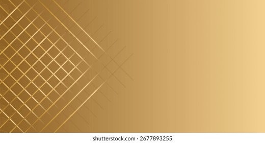 Elegante patrón geométrico dorado sobre un fondo de gradiente suave, perfecto para diseños de temática de lujo. Incluye líneas doradas, arte abstracto y estilo moderno.