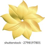 Elegant Golden glower vector illustration with geometric lines  