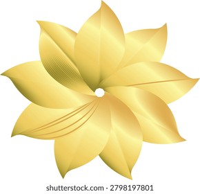 Elegant Golden glower vector illustration with geometric lines  