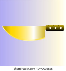 Elegant Golden Knife Design for Icon or Logo 