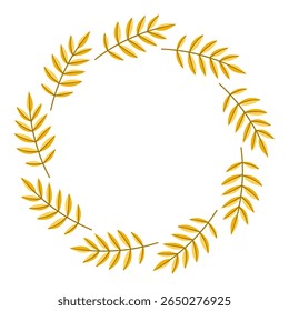 An Elegant Golden Leaf Wreath Design Perfect for Any Celebration or Special Decoration Event