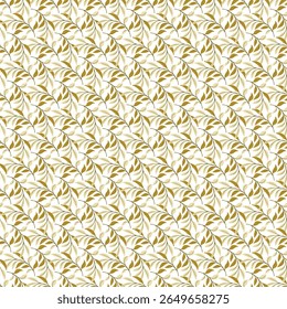 Elegant golden leaves arranged in a symmetrical pattern. Perfect for luxurious designs, invitations, and decorative backdrops, adding a touch of sophistication and style.