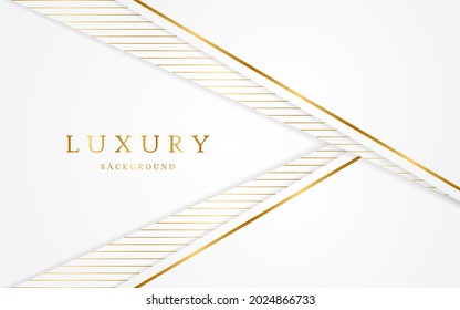 Elegant golden lines on white background with free space for design.