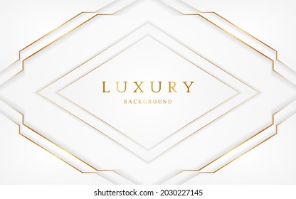 Elegant golden lines on white background with free space for design.

