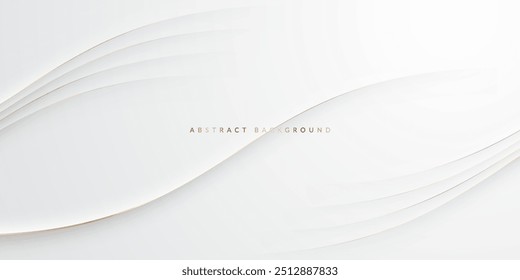 Elegant Golden Lines on White Background