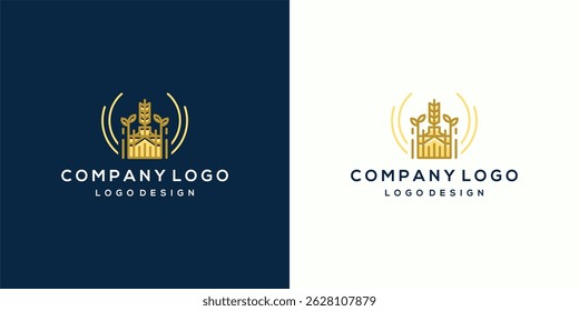 Elegant Golden Logo for Business or Corporate Branding