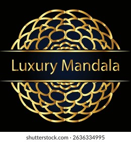Elegant Golden Luxury Mandala Ornate Decorative Sacred Geometry Art