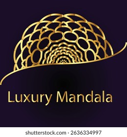 Elegant Golden Luxury Mandala Ornate Decorative Sacred Geometry Art