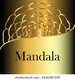 Elegant Golden Luxury Mandala Ornate Decorative Sacred Geometry Art