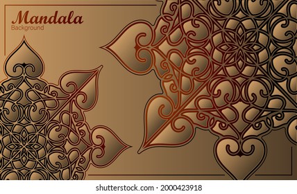 elegante goldene Mandala-Hintergrund-Vorlage