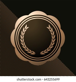 elegant golden medal design