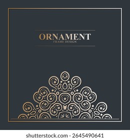 Elegant Golden Ornament Frame Design