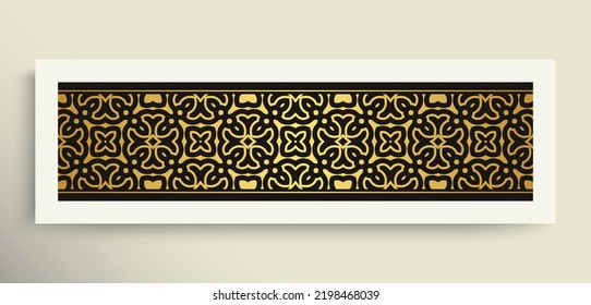 Elegant golden ornamental border template