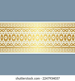 Elegant golden ornamental border template