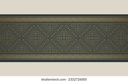Elegant golden ornamental border template