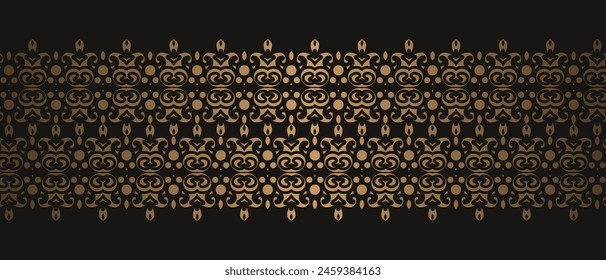 Elegant golden ornamental border template