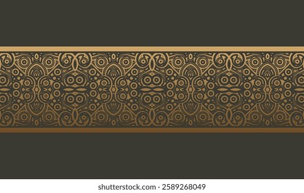 Elegant golden ornamental border template