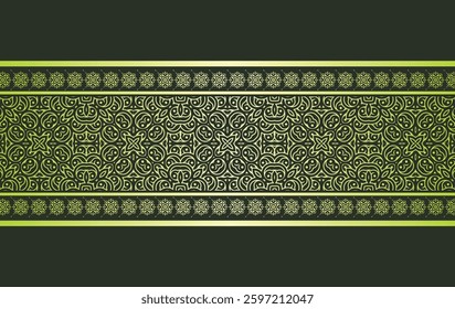Elegant golden ornamental border template